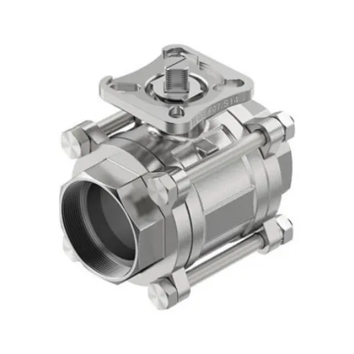 Festo Stainless Steel Ball Valve, Ball Valve, Flanged, 50mm, 63bar Operating Pressure - VZBE-2-WA-63-T-2-F0507-V15V15 product image