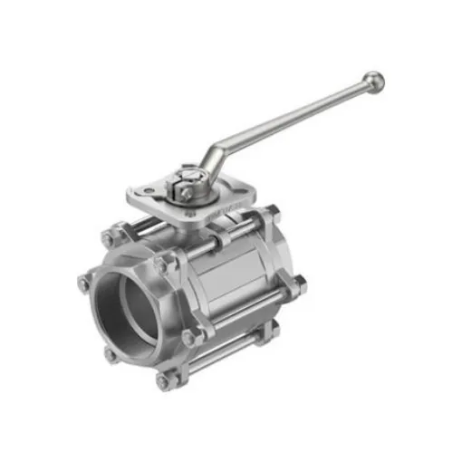 Festo Stainless Steel Ball Valve, Ball Valve, Threaded, NPT 4 NPTin, 96mm, 63bar Operating Pressure - VZBE-4-T-63-T-2-F1012-M-V15V16 product image