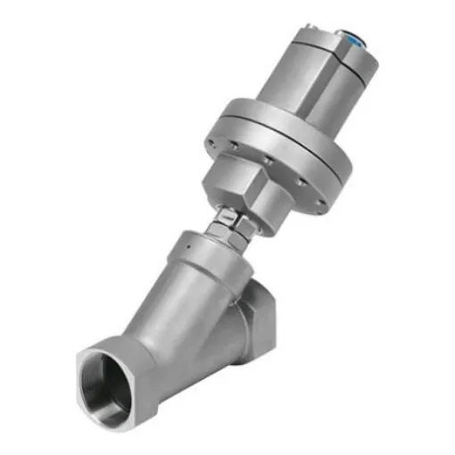 Festo Angle Seat type Pneumatic Actuated Valve, G 1/8in to NPT 2 1/2in, 0.8 MPa - VZXA-A-TS7-2 1/2"-M2-V14T-8-M-90-26-PR-V4 product image