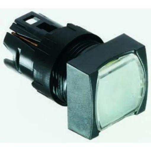 Schneider Electric Harmony XB6 Series White Illuminated Latching Push Button Head, 16mm Cutout, IP65 - ZB6DF1 product image