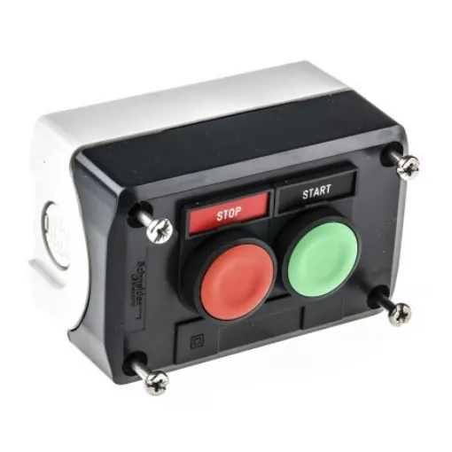 Schneider Electric Spring Return Enclosed Push Button - 1NC/1NO, Polycarbonate, Green, Red, START/STOP, IP66, IP67, - XALD211H29 product image