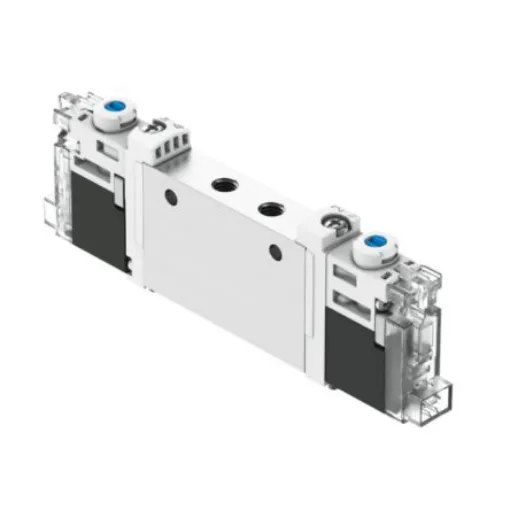 Festo 2x3/2-Way, Monostable, Open Pneumatic Solenoid Valve - Electrical M7 VUVG Series 24V - VUVG-L10-T32U-AZT-M7-1H2L-F1A product image