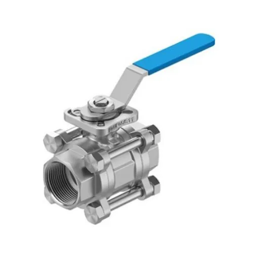 Festo Stainless Steel Ball Valve, Ball Valve, Threaded, NPT 1 1/4 NPTin, 32mm, 63bar Operating Pressure - VZBE-11/4-T-63-T-2-F0405-M-V15V15 product image