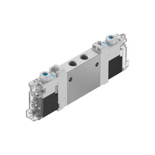 Festo 2x3/2-Way, Closed, Monostable Pneumatic Solenoid Valve - Electrical M7 VUVG Series 24V - VUVG-LK10-T32C-AT-M7-1H2L-F1A product image