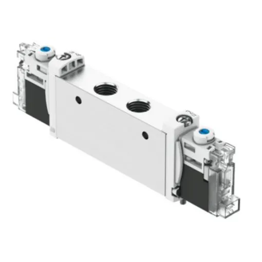 Festo 2x3/2-Way, Monostable, Open Pneumatic Solenoid Valve - Electrical G 1/8 VUVG Series 24V - VUVG-L14-T32U-MZT-G18-1H2L-F1A product image