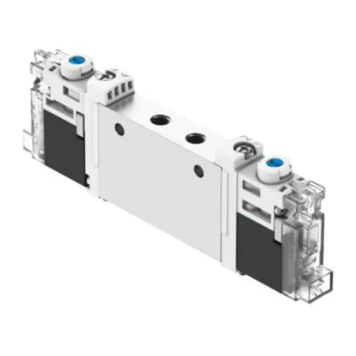 Festo 2x3/2-Way, Monostable, Open Pneumatic Solenoid Valve - Electrical M5 VUVG Series 24V - VUVG-L10-T32U-AZT-M5-1H2L-F1A product image