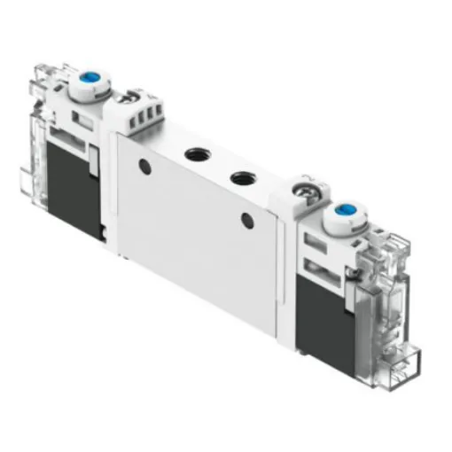 Festo 2x3/2-Way, Monostable, Open Pneumatic Solenoid Valve - Electrical M7 VUVG Series 24V - VUVG-L10-T32U-MT-M7-1H2L-F1A product image