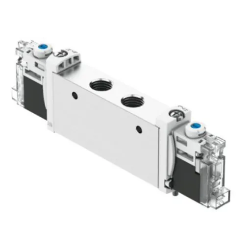 Festo 2x3/2-Way, Monostable, Open Pneumatic Solenoid Valve - Electrical G 1/8 VUVG Series 24V - VUVG-L14-T32U-AT-G18-1H2L-F1A product image