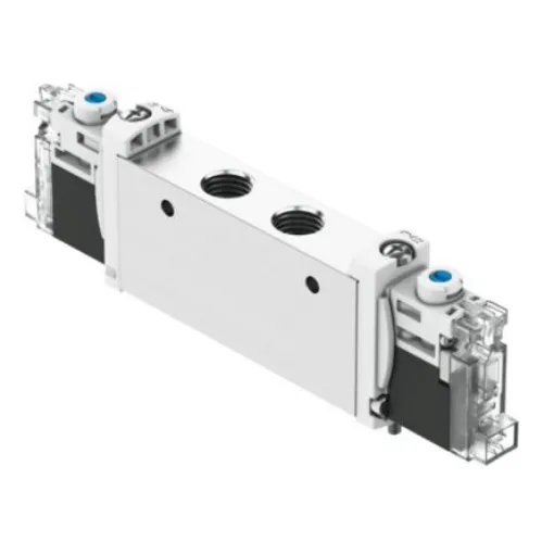 Festo 2x3/2-Way, Monostable, Open Pneumatic Solenoid Valve - Electrical G 1/8 VUVG Series 24V - VUVG-L14-T32U-MT-G18-1H2L-F1A product image