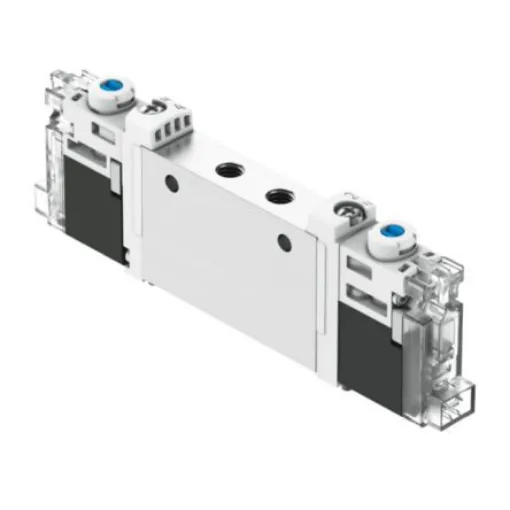 Festo 2x3/2-Way, Monostable, Open Pneumatic Solenoid Valve - Electrical M7 VUVG Series 24V - VUVG-L10-T32U-AT-M7-1H2L-F1A product image