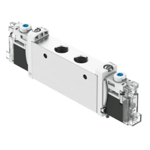 Festo 2x3/2-Way, Monostable, Open/Closed Pneumatic Solenoid Valve - Electrical G 1/8 VUVG Series 24V - VUVG-L14-T32H-AT-G18-1H2L-F1A product image