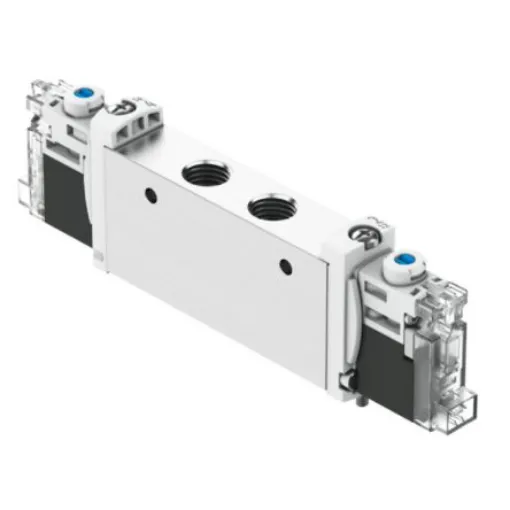 Festo 2x3/2-Way, Monostable, Open/Closed Pneumatic Solenoid Valve - Electrical G 1/8 VUVG Series 24V - VUVG-L14-T32H-MT-G18-1H2L-F1A product image