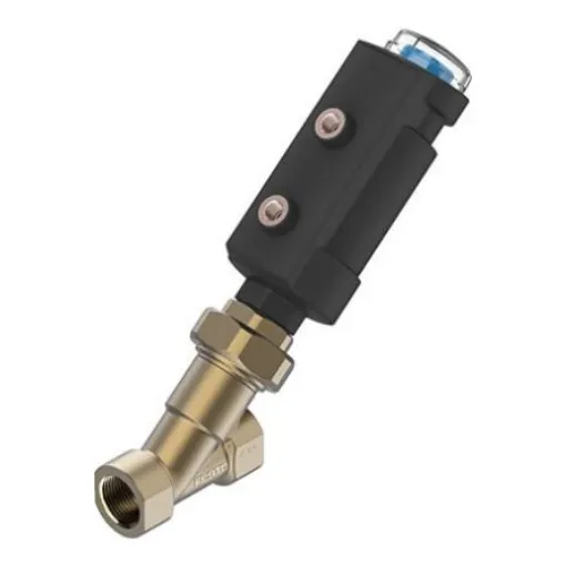 Festo Angle Seat type Pneumatic Actuated Valve, G 1/8in to NPT 1/2in, 1.6 MPa - VZXA-A-TS7-1/2"-M6-B1T-16-K-46-17-PR-PM product image