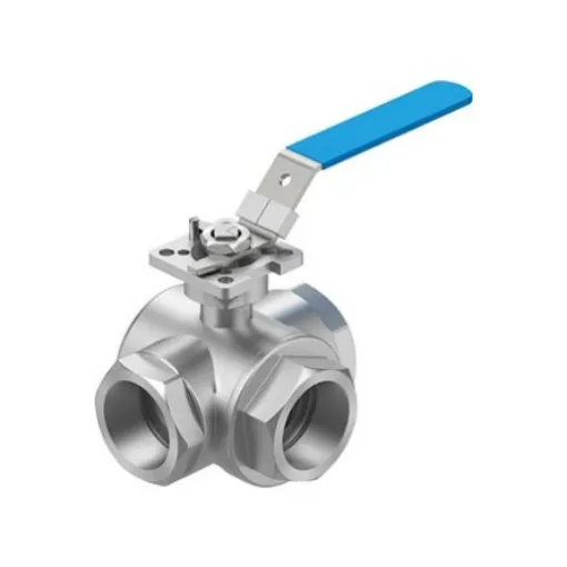 Festo Stainless Steel Ball Valve, Ball Valve, Threaded, NPT 2 NPTin, 38.1mm, 63bar Operating Pressure - VZBE-2-T-63-F-3L-F0507-M-V15V15 product image