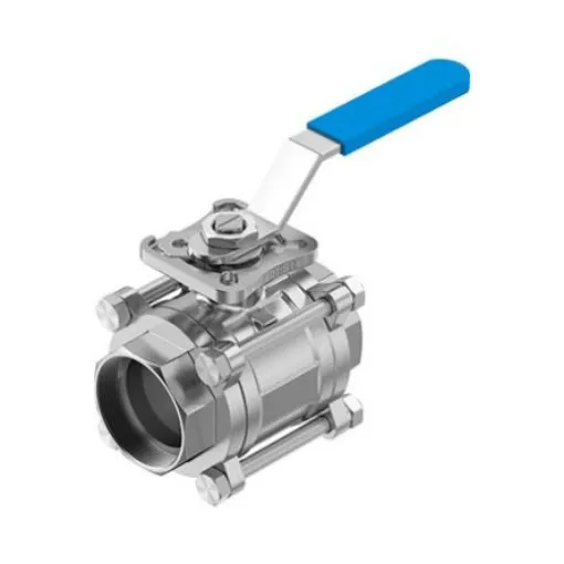 Festo Stainless Steel Ball Valve, Ball Valve, Flanged, 50mm, 63bar Operating Pressure - VZBE-2-WA-63-T-2-F0507-M-V15V15 product image