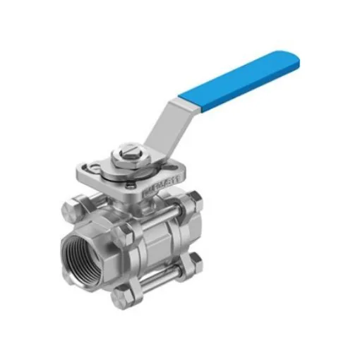 Festo Stainless Steel Ball Valve, Ball Valve, Threaded, NPT 1 NPTin, 25mm, 63bar Operating Pressure - VZBE-1-T-63-T-2-F0405-M-V15V15 product image