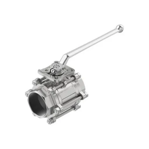 Festo Stainless Steel Ball Valve, Ball Valve, Flanged, 76mm, 63bar Operating Pressure - VZBE-3-WA-63-T-2-F0710-M-V15V15 product image