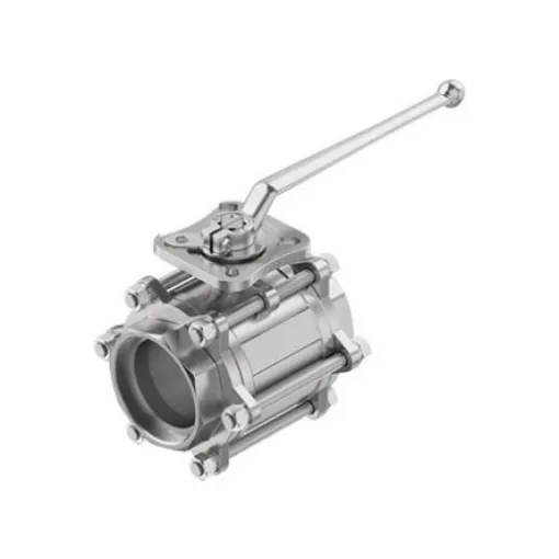 Festo Stainless Steel Ball Valve, Ball Valve, Flanged, 96mm, 63bar Operating Pressure - VZBE-4-WA-63-T-2-F1012-M-V15V15 product image