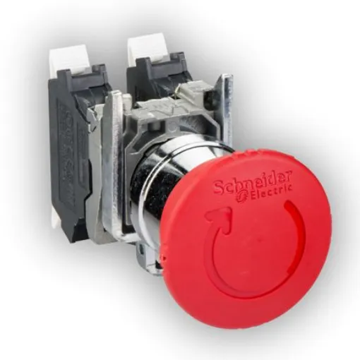 Schneider Electric XB4BS Series Push Emergency Stop Emergency Stop Push Button, 22.5mm Cutout, IP66, IP67, IP69, IP69K - XB4BS84455 product image