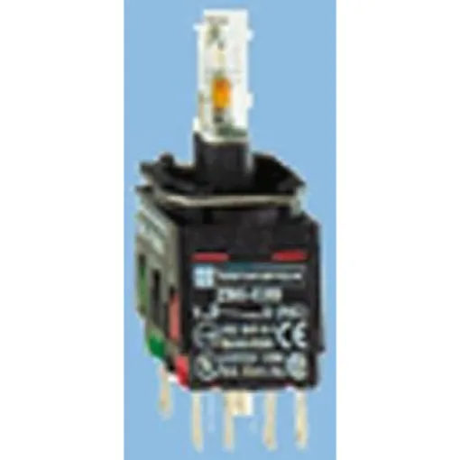 Schneider Electric Harmony XB6 Series Contact & Light Block, Blue Light, 1NO + 1NC - ZB6ZB65B product image