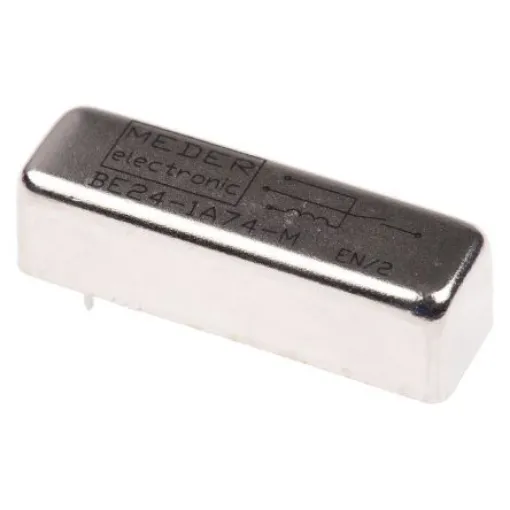 Meder PCB Mount Reed Relay, 24V dc Coil, SPST, 200V dc Max, 1 A Max, 7845O - BE24-1A74-M product image