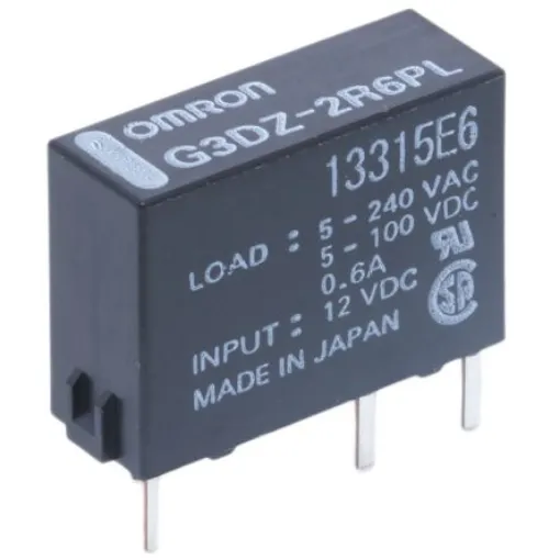 Omron G3DZ Series Solid State Relay, 0.6 A Load, PCB Mount, 264 V ac Load, 12 V dc Control - G3DZ-2R6PL DC12 product image