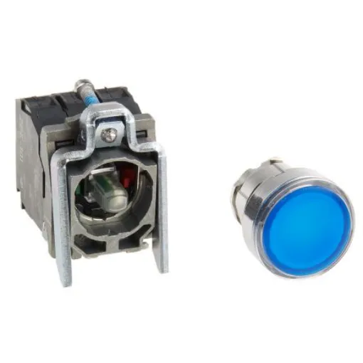 Schneider Electric Harmony XB4 Series Illuminated Push Button, Panel Mount, 22mm Cutout, SPDT, IP66, IP67, IP69(IP69K) - XB4BW36B5 product image