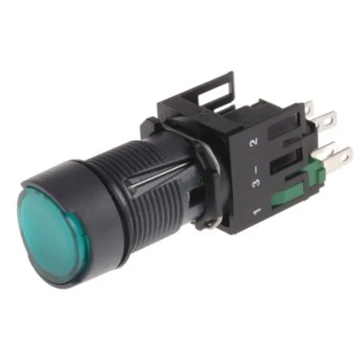 Schneider Electric Harmony XB6 Series Illuminated Push Button, Panel Mount, 16mm Cutout, SPST, IP65 - XB6AF3B1B product image