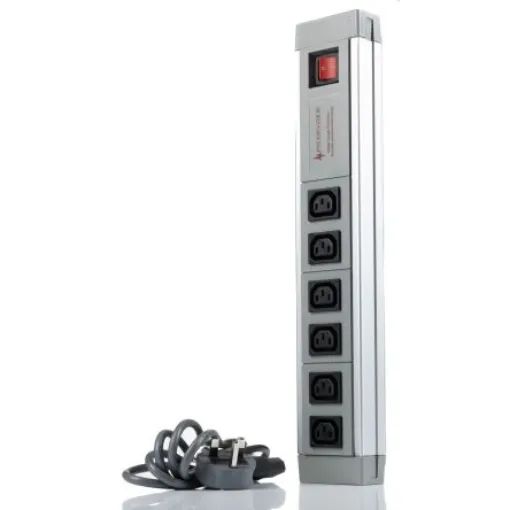 RS PRO IEC C13 6 Gang Power Distribution Unit, 2m Cable, 10A, 250 V ac, Fused - 374143 product image