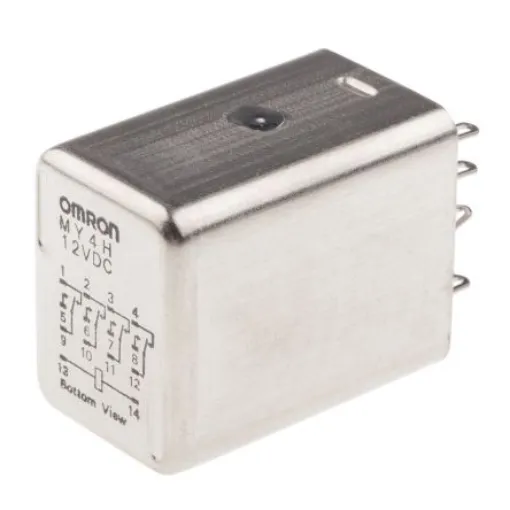 Omron Panel Mount Power Relay, 12V dc Coil, 3A Switching Current, 4PDT - MY4H-US DC12 product image