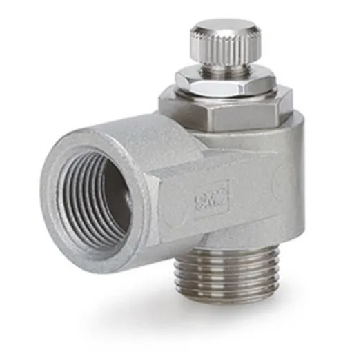 SMC AS3 Series Threaded Pneumatic Silencer & Exhaust Restrictor Function Fitting, R 3/8 Inlet Port, 3mm Tube Inlet - AS3200-03-S product image