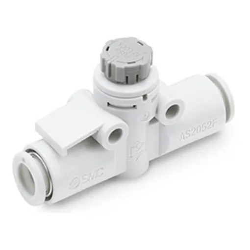 SMC AS4 Series Threaded Pneumatic Silencer & Exhaust Restrictor Function Fitting, R 1/2 Inlet Port, 12mm Tube Inlet - AS4002F-12A product image