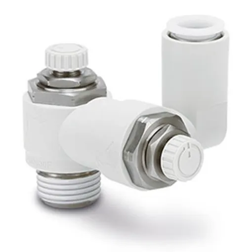 SMC ASD Series Threaded Pneumatic Silencer & Exhaust Restrictor Function Fitting, R 1/8 Inlet Port, 6mm Tube Inlet - ASD330FG-01-06S product image
