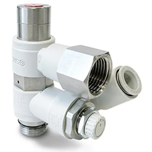 SMC ASP Series Threaded Pneumatic Silencer & Exhaust Restrictor Function Fitting, 3/8 in Male Inlet Port, 10mm Tube - ASP530F-U03-10-X352 product image