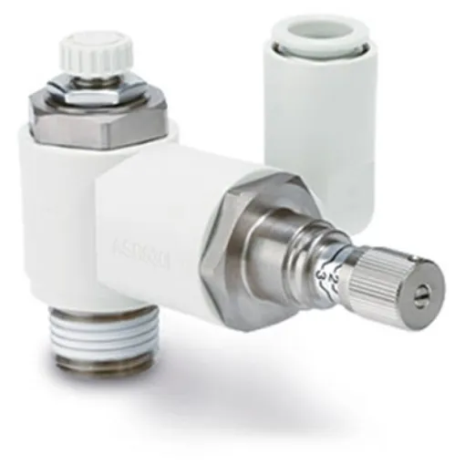 SMC ASR Series Threaded Pneumatic Silencer & Exhaust Restrictor Function Fitting, R 1/4 Inlet Port, 6mm Tube Inlet - ASR430F-02-06S product image
