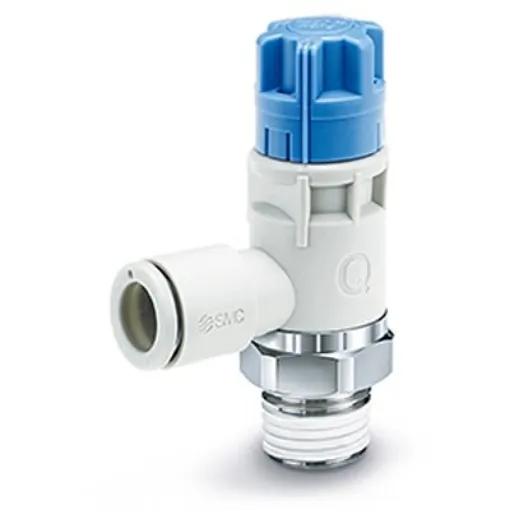 SMC AS-Q Series Threaded Speed Controller, R 1/4 Male Inlet Port x 6mm Tube Outlet Port, AS22Q-02-06 product image