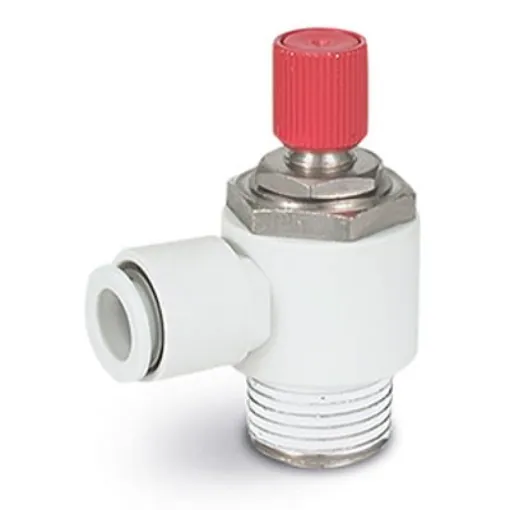 SMC AS-FE Series Threaded Speed Controller, R 3/8 Male Inlet Port x 10mm Tube Outlet Port, AS3201FE-03-10SK product image