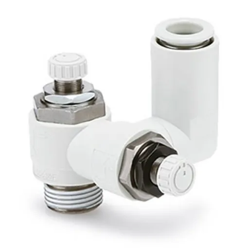 SMC ASD Series Threaded Speed Controller, R 3/8 Male Inlet Port x 10mm Tube Outlet Port, ASD530F-03-10S product image