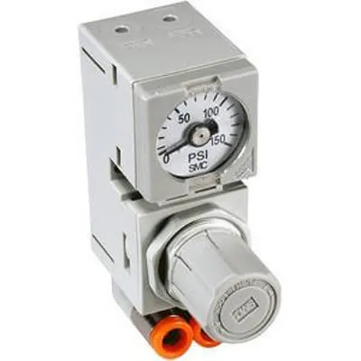 SMC 6 mm Tubing Pneumatic Regulator - 0.05MPa to 0.7MPa, 1MPa max. input, ARM10F1-08BG product image
