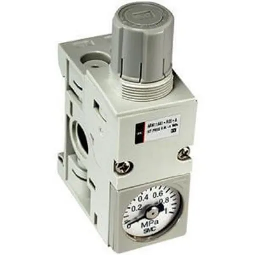 SMC 6 mm Tubing Pneumatic Regulator - 0.05MPa to 0.7MPa, 1MPa max. input, ARM11BB1-R08-A1 product image