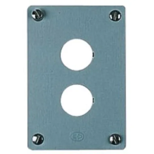 Eaton Brushed Aluminium RMQ Titan M22 Push Button Enclosure - 2 Hole 22mm Diameter - 216543 M22-E2 product image