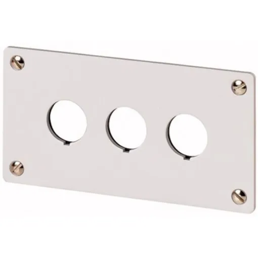 Eaton Brushed Aluminium RMQ Titan M22 Push Button Enclosure - 3 Hole 22mm Diameter - 216544 M22-E3 product image