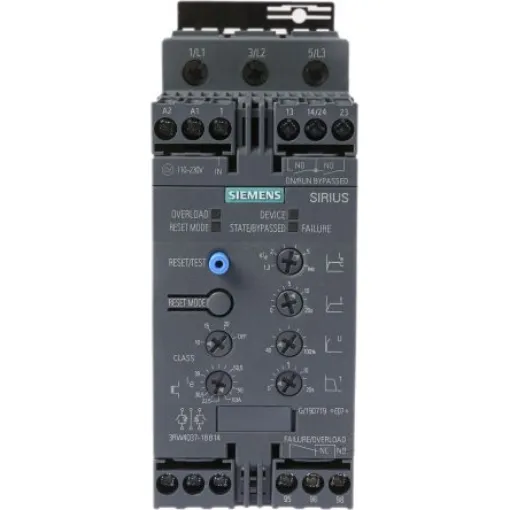 Siemens SIRIUS 3RW Soft Starter, , 30 kW, 480 V ac, 3 Phase - 3RW4037-1BB14 product image