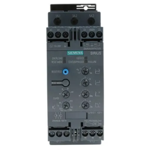 Siemens SIRIUS 3RW Soft Starter, , 22 kW, 480 V ac, 3 Phase, IP20 - 3RW4036-1BB14 product image