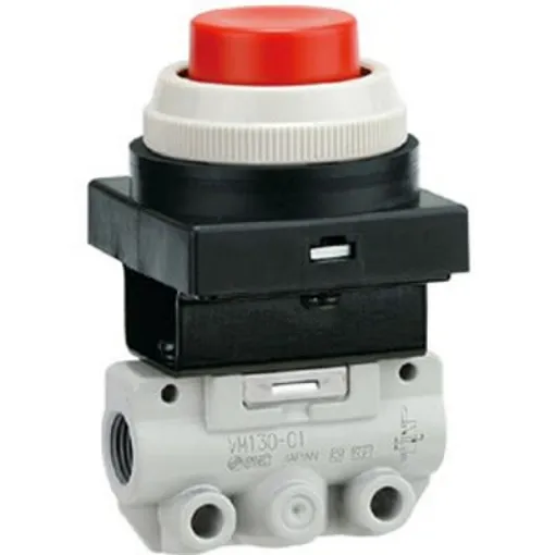 SMC Manual 5 Port (Twist Selector 3 Position Only) Pneumatic Control Valve VM Series, Rc 1/8, 1/8in, VM151-01-35BA product image