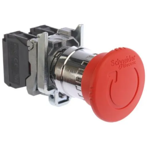 Schneider Electric Harmony XB4 Series Twist Release Emergency Stop Push Button, Panel Mount, 22mm Cutout, SPDT, IP66, - XB4BS8445 product image