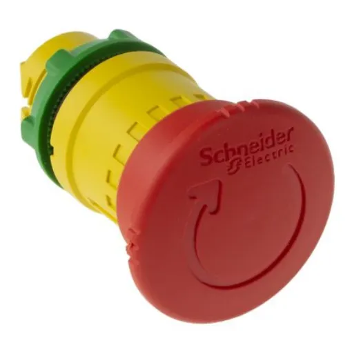 Schneider Electric Harmony XB5 Series Twist Release Emergency Stop Push Button, Panel Mount, 22mm Cutout, IP66, IP67, - ZB5AS844 product image