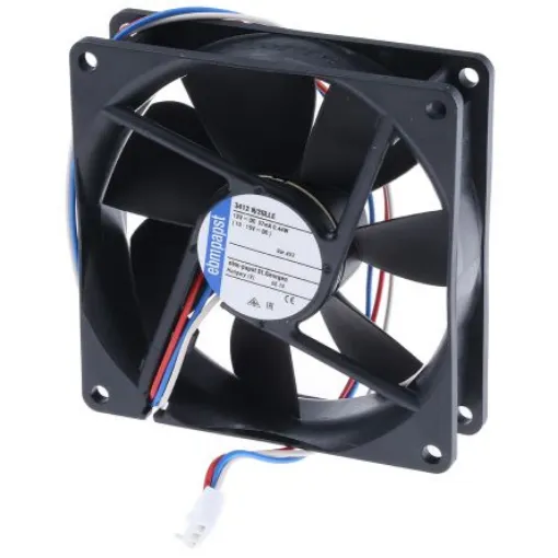 ebm-papst 3400 N Series Axial Fan, 12 V dc, DC Operation, 36m³/h, 420mW, 92 x 92 x 25mm - 3412 N/2GLLE-453 product image