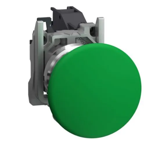 Schneider Electric XB4B Series Push Button Switch, Push to Make, Through Hole, 22mm Cutout, 1NO, Green LED, 415V, IP65 - XB4BC31GEX product image