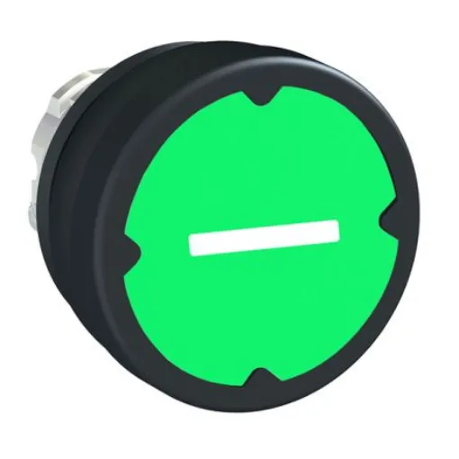 Schneider Electric ZB4B Series Green Spring Return Push Button Head, 22mm Cutout, IP66, IP67, IP69K - ZB4BC38023RA product image
